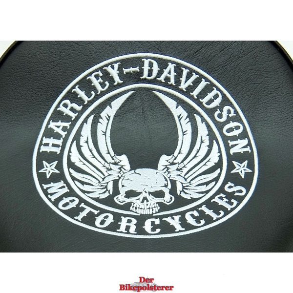 Harley Davidson "Fat Boy": Steißzone, Schmaler, Stickerei, Ziernaht ➔ Sitz *NEU* beziehen