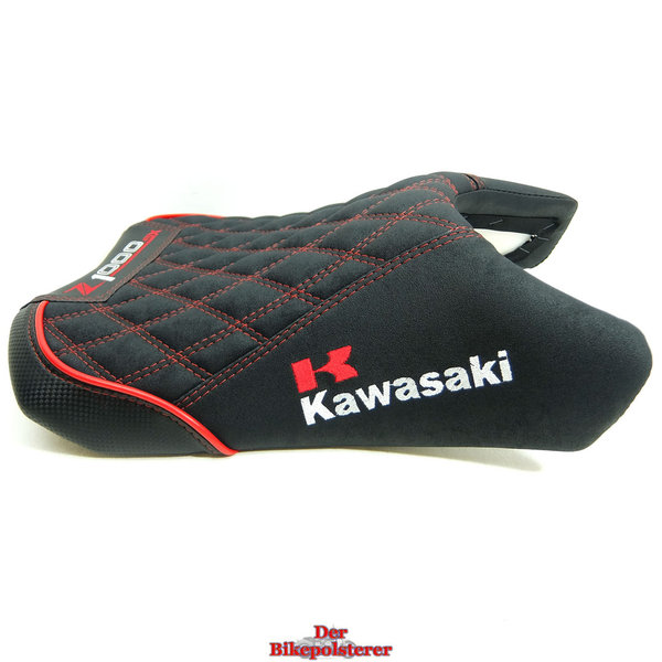 Kawasaki "Z 1000 SX": Rautensteppung, 6x Stickerei, Lack-Rot Keder ➽ Sitz *NEU* beziehen/polstern